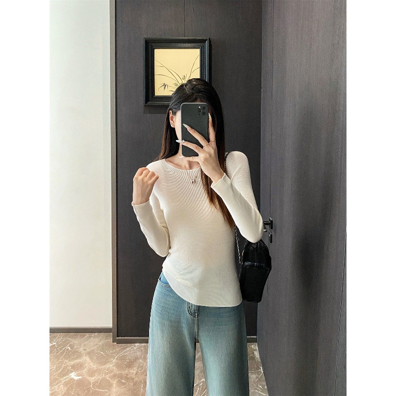 Pleteni džemper s dugim rukavima, Slim-Fit, japansko-korejski casual stil, jesen 2025