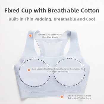 Bezšvová dievčenská športová podprsenka, priedušná, odvádza pot, s plným košíkom, popruhy typu Y, materiál nylon