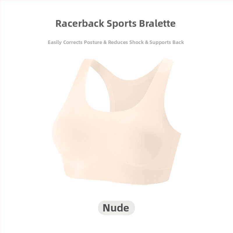 Bezšvová dievčenská športová podprsenka, priedušná, odvádza pot, s plným košíkom, popruhy typu Y, materiál nylon