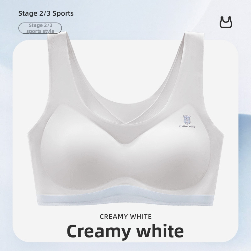 Dívčie športové podprsenka, 3/4 košík, tenká tvarovaná miska, bez oceľovej výstuhy, pevné dvojité ramienka, hlavný materiál nylon 50–70%, výstuha elastanu 30–50%, priedušné, tvarovanie chrbta