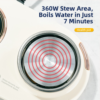 Zdravá kanvica na čaj s skleným telom, dotykové ovládanie, 220V, 15-360W, 1-2 osoby