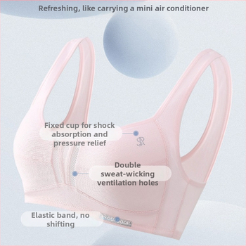Bavlnená tréningová podprsenka pre tínedžerky, štádium 2 (12–15 rokov), plná miska, tenká tvarovaná miska, pevné dvojité ramienka
