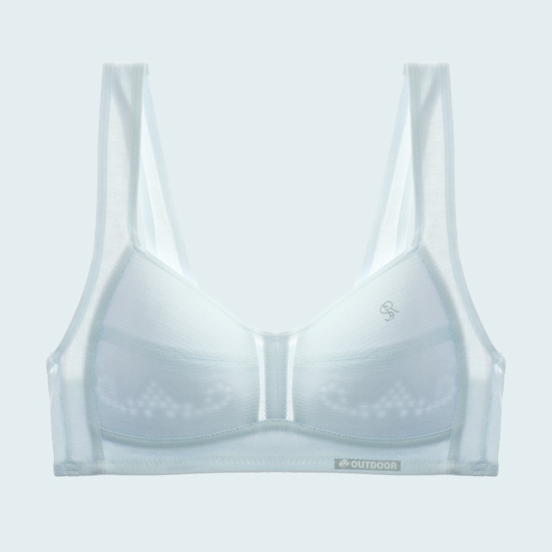 Bavlnená tréningová podprsenka pre tínedžerky, štádium 2 (12–15 rokov), plná miska, tenká tvarovaná miska, pevné dvojité ramienka