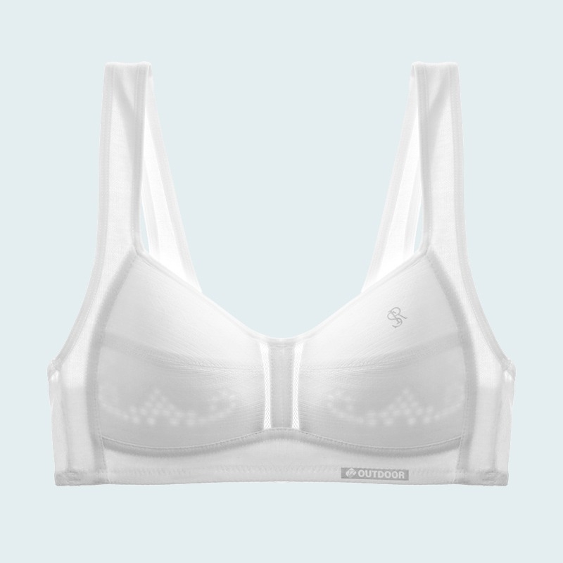 Bavlnená tréningová podprsenka pre tínedžerky, štádium 2 (12–15 rokov), plná miska, tenká tvarovaná miska, pevné dvojité ramienka