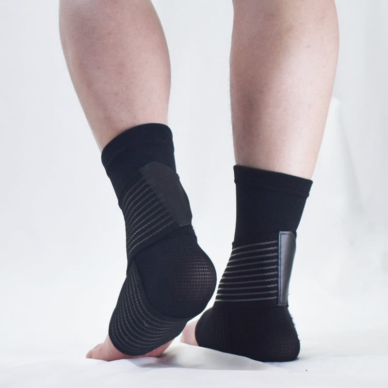 Bokaszalagvédő kötött pánttal – nylon anyagból, alkalmas kosárlabdára, futballra és tollaslabdára