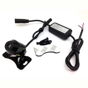 LED laserové hmlové zadné svetlo pre autá, nákladné autá a motorky – model S-08 short bullet, 12–24V, hliník