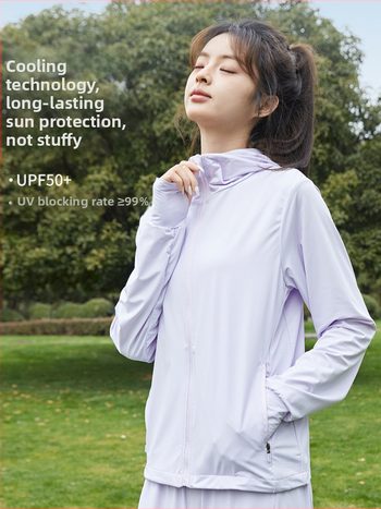 Išorinis vėjo švarkas su gobtuvu, UPF50+ UV apsauga, kvėpuojantis, greitai džiūstantis, nailono audinys