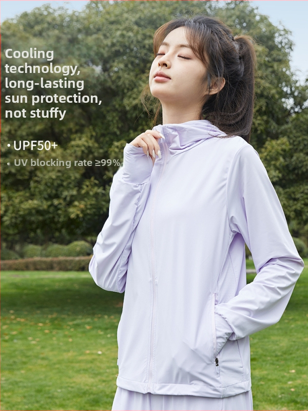 Išorinis vėjo švarkas su gobtuvu, UPF50+ UV apsauga, kvėpuojantis, greitai džiūstantis, nailono audinys