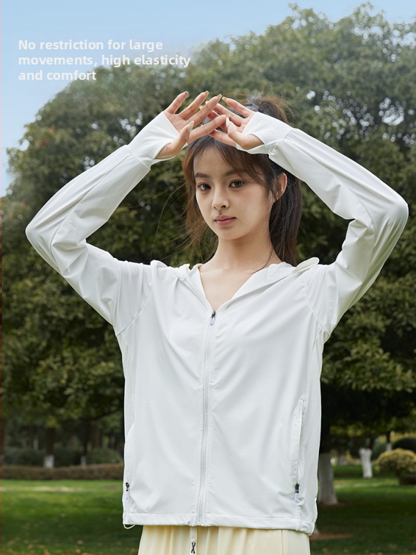 Išorinis vėjo švarkas su gobtuvu, UPF50+ UV apsauga, kvėpuojantis, greitai džiūstantis, nailono audinys