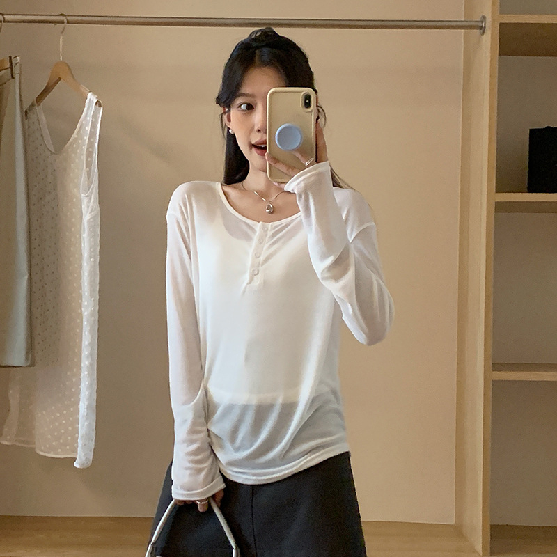 Lyocell Tencel bluza s dugim rukavima, bijela, slobodan kroj, lagan ljetni top s poluotvorenim ovratnikom