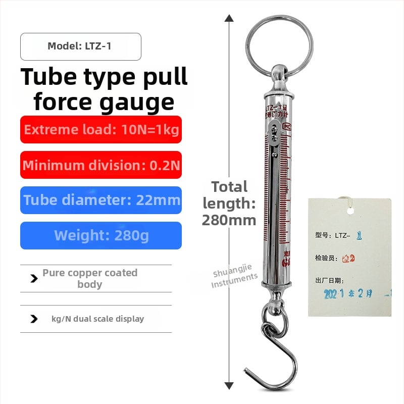LTZ-100 trubkový sila merací prístroj, rozsah 200/300N, pružinová ťahová tyč, tester ťahu