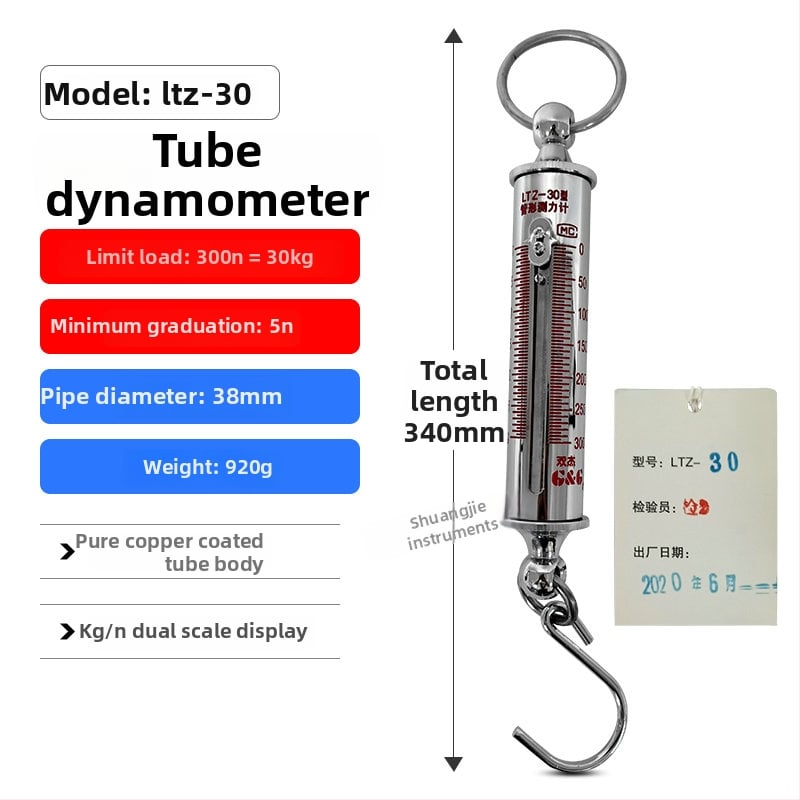 LTZ-100 trubkový sila merací prístroj, rozsah 200/300N, pružinová ťahová tyč, tester ťahu