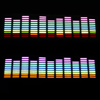 Automobilsko LED svjetlo s ritmom glazbe – zvukom aktivirano LED svjetlo koje pleše uz glazbu, 12V, 8W, vijek trajanja 8000–10000 h, model 45×11–113×30