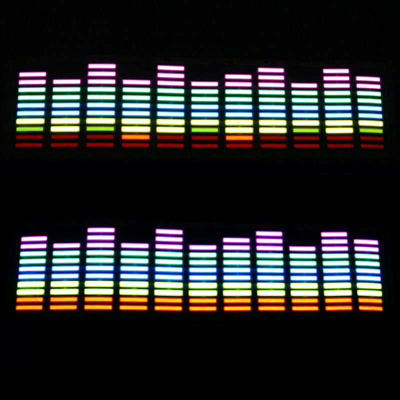 Automobilsko LED svjetlo s ritmom glazbe – zvukom aktivirano LED svjetlo koje pleše uz glazbu, 12V, 8W, vijek trajanja 8000–10000 h, model 45×11–113×30