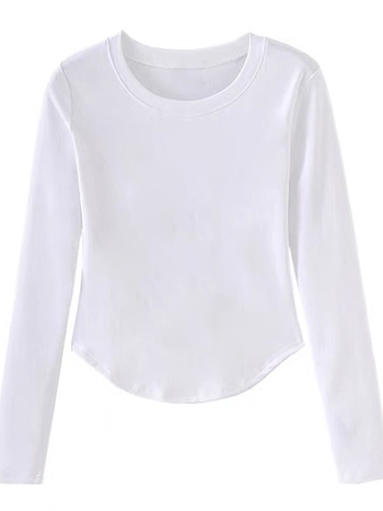 T‑shirt πουλόβερ με βελούδινο πολυεστέρα, Slim fit, μακριά μανίκια, στρογγυλή λαιμόκοψη