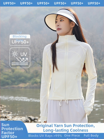 Moteriška lauko striukė su UV apsauga UPF50+, kvėpuojantis nailonas audinys, užtrauktukas