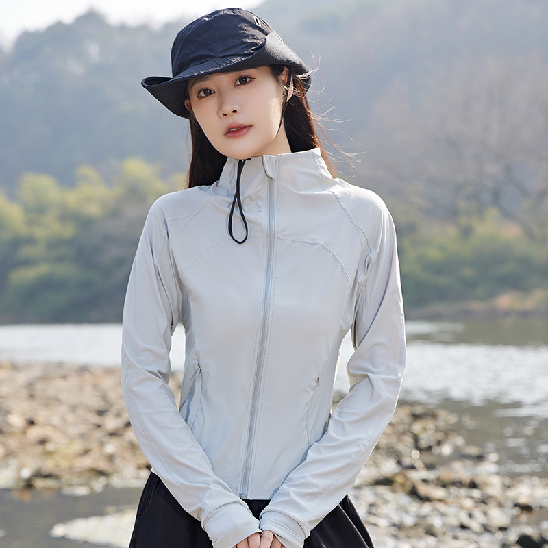 Moteriška lauko striukė su UV apsauga UPF50+, kvėpuojantis nailonas audinys, užtrauktukas