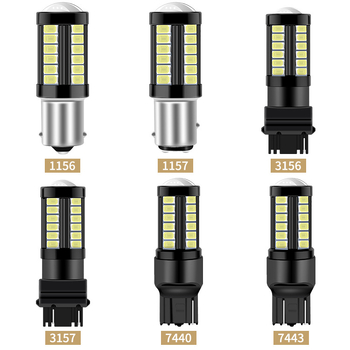Автомобилна LED спирачна и задна светлина, 12-24V, 33 диода 5730, 5W, 600 lm, съвместима с 3157/1157/BA15S/7443.