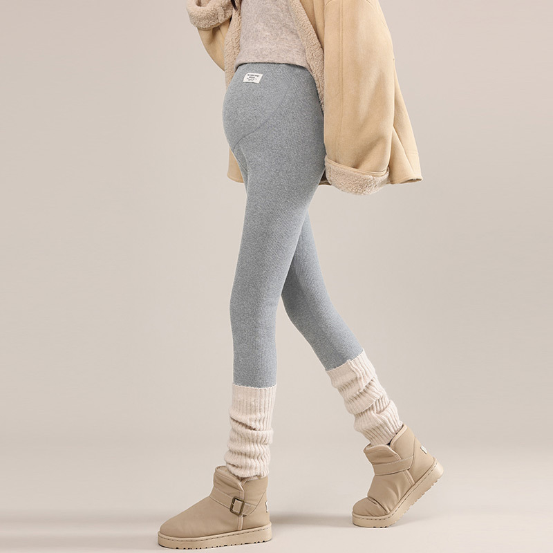 Trudničke hlače s flis podstavom, debele, duge, uskog kroja, poliester-spandeks mješavina, zimska kolekcija 2025