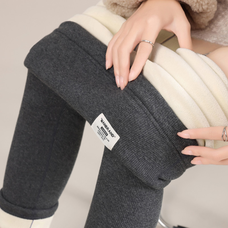 Trudničke hlače s flis podstavom, debele, duge, uskog kroja, poliester-spandeks mješavina, zimska kolekcija 2025