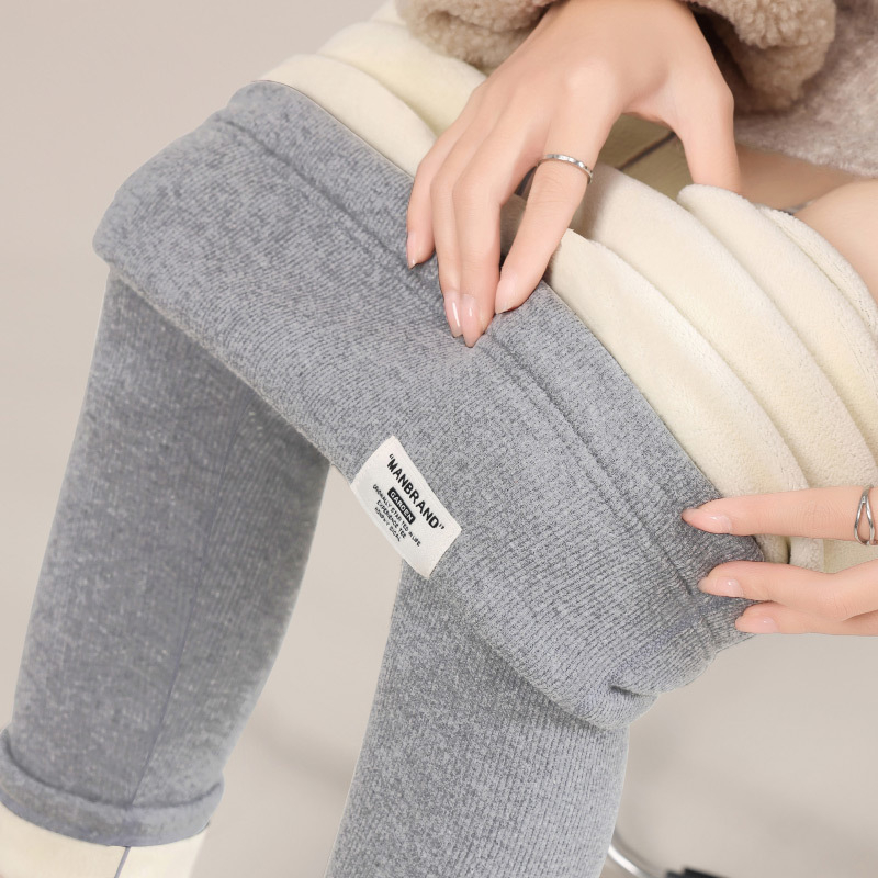 Trudničke hlače s flis podstavom, debele, duge, uskog kroja, poliester-spandeks mješavina, zimska kolekcija 2025