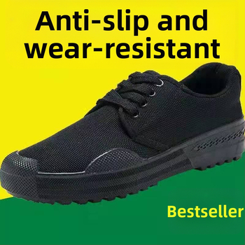 Unisex pracovné tenisky z plátna s maskovacím vzorom, nízky profil, priedušné a odolné voči opotrebeniu, PVC podrážka