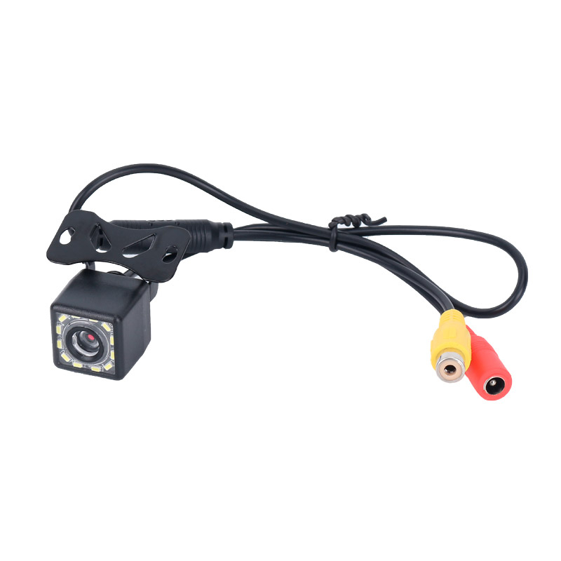 12V HD CCD galinė vaizdo kamera, kvadratinė su plačiu kampu ir naktiniu matymu, 680x480 raiška, 120° matymo kampas, CVBS išvestis automobilių monitoriui