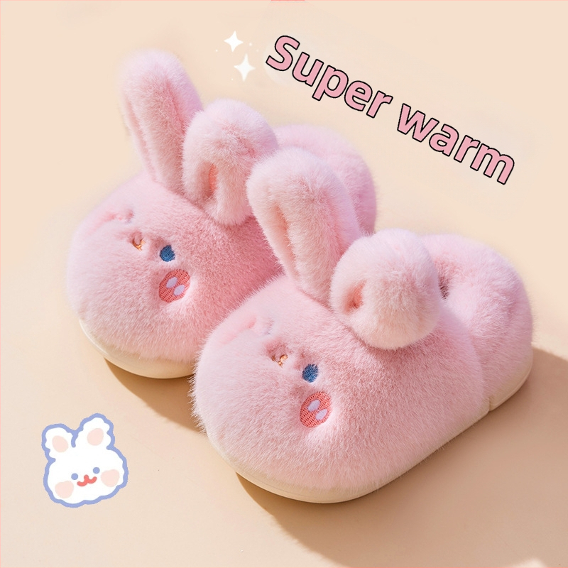 Laste puuvillased sussid talveks — soojad, mitte libisev PVC talla, fliisist vooder, multikas muster, suletud kanna, sobivad 4-12-aastastele.