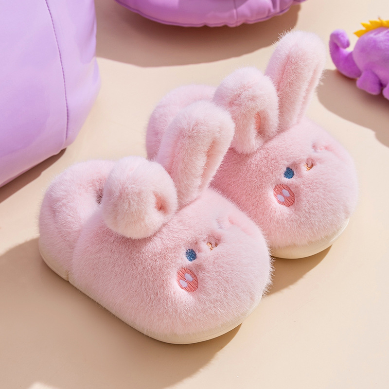 Laste puuvillased sussid talveks — soojad, mitte libisev PVC talla, fliisist vooder, multikas muster, suletud kanna, sobivad 4-12-aastastele.