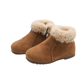 Lányoknak szóló bokacsizma PU felsőrésszel – FC-309, egyszerű stílus, raktáron, Fanka Hao márka, 1–12 éveseknek