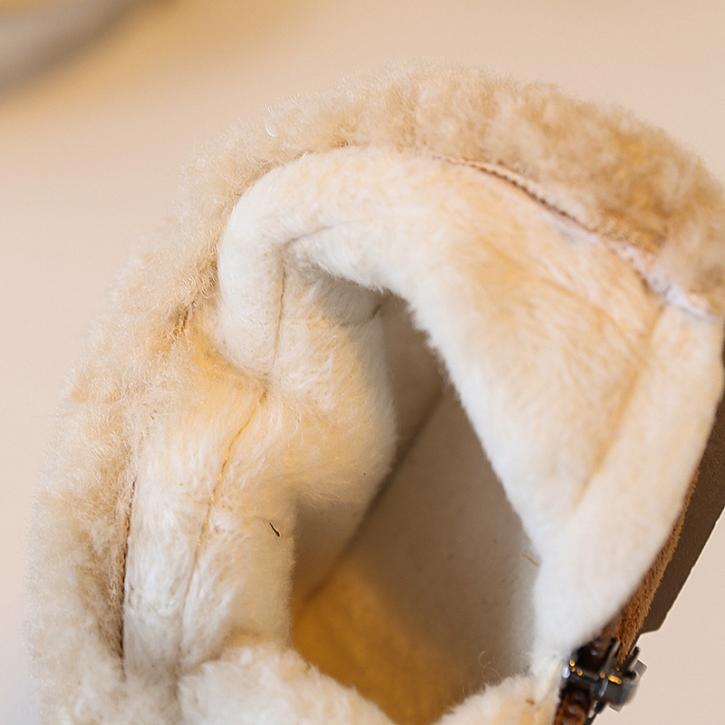 Lányoknak szóló bokacsizma PU felsőrésszel – FC-309, egyszerű stílus, raktáron, Fanka Hao márka, 1–12 éveseknek