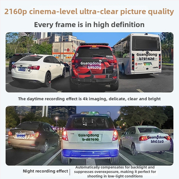 Dash kamera Lincoln Aviator MKX s rozlíšením 2160P, 170° zorné pole, slučkové nahrávanie, monitorovanie parkovania, detekcia kolízie