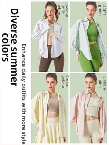 Naiste UV-kaitsega pikkade varrukatega särk, Ice Silk kangas, hingav, kiiresti kuivav, kerge