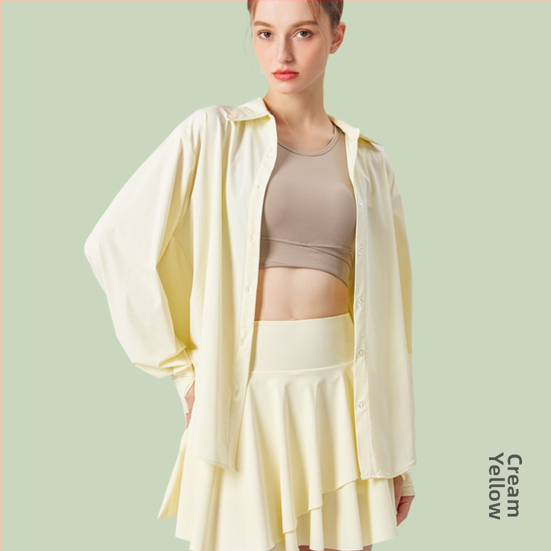 Naiste UV-kaitsega pikkade varrukatega särk, Ice Silk kangas, hingav, kiiresti kuivav, kerge