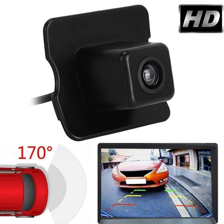 Zadná kamera pre spätné videnie, model JF-013, 12V, uhol zobrazenia 170°, rozlíšenie 520TVL, dvojcestný vstup videa