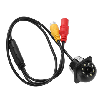 Kamera do cúvania pre auto, dizajn s 8 LED v štýle slamového klobúka, univerzálna, 12V, 720p, HD nočné videnie