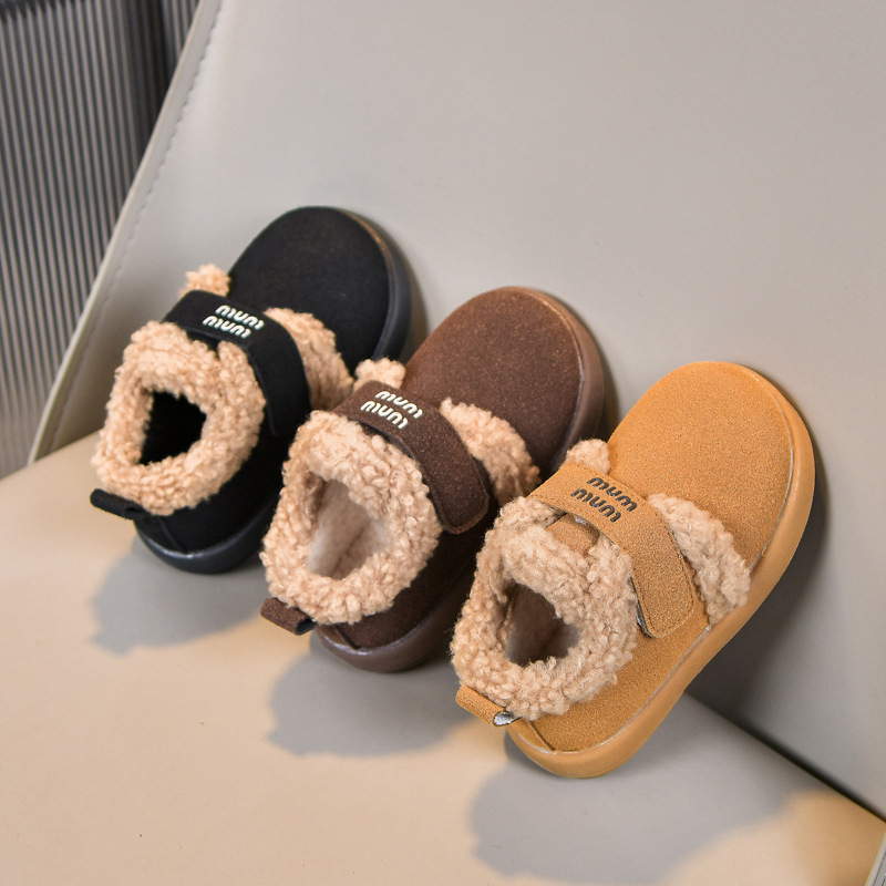 Dječje tenisice s fleec podstavom, zimski model 2026, korejskog stila, unisex, s Velcro zatvaračem