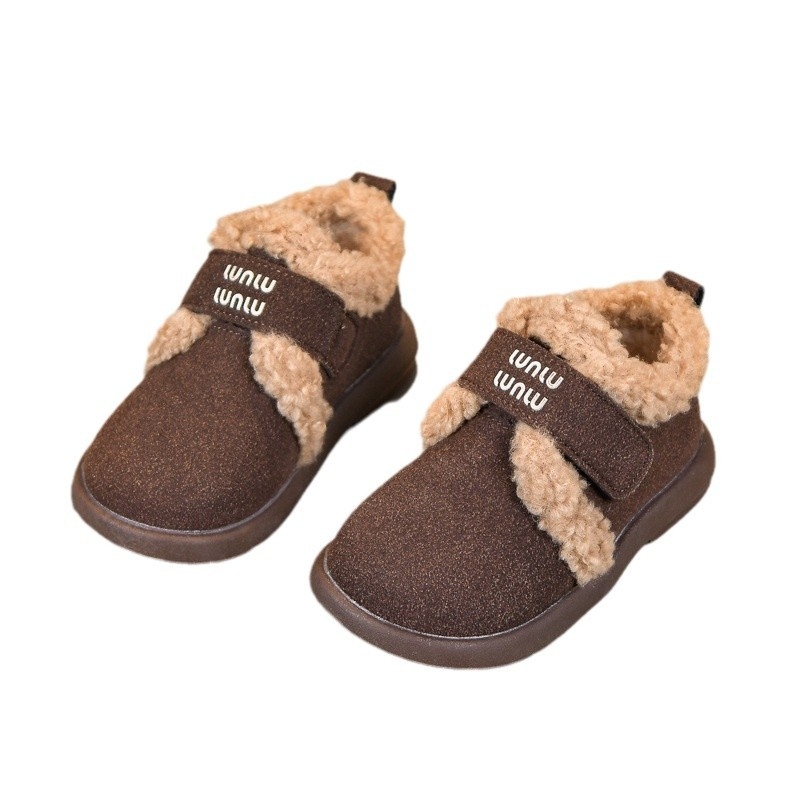 Dječje tenisice s fleec podstavom, zimski model 2026, korejskog stila, unisex, s Velcro zatvaračem