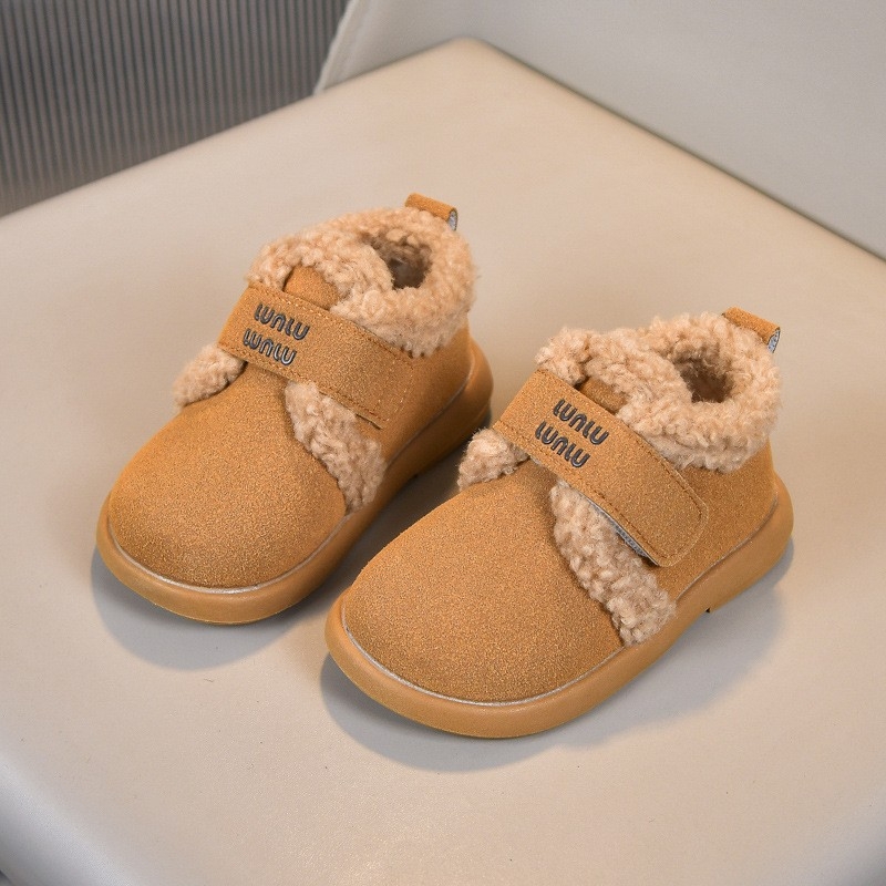 Dječje tenisice s fleec podstavom, zimski model 2026, korejskog stila, unisex, s Velcro zatvaračem