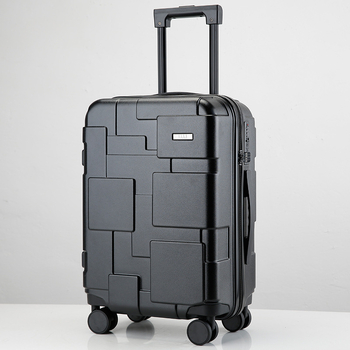 Valiză ABS de 20 inch cu lacăt de parolă, roți universale, închidere cu fermoar, extensibilă