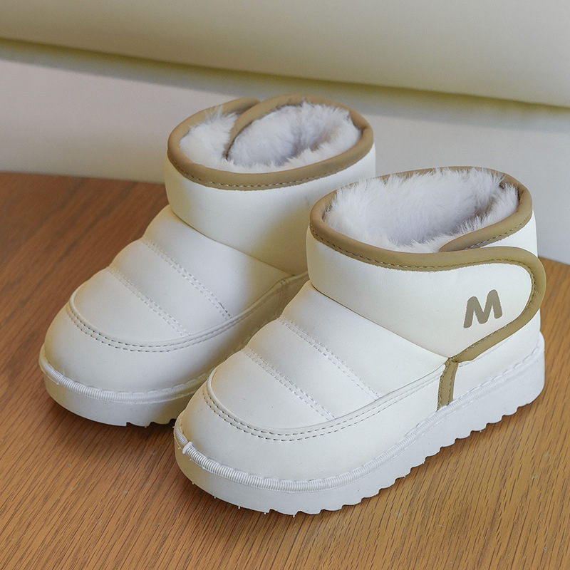 Dječje zimske čizme s Velcro trakom, unisex, vodootporne, izolirane, jednobojne, gležnjače