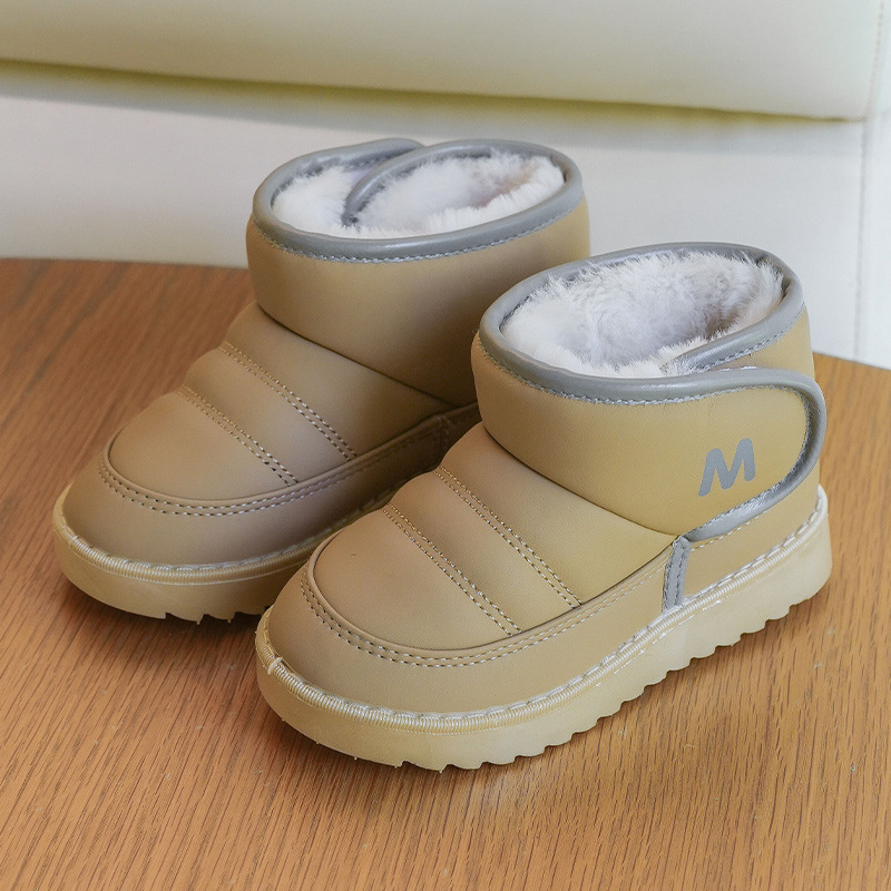 Dječje zimske čizme s Velcro trakom, unisex, vodootporne, izolirane, jednobojne, gležnjače
