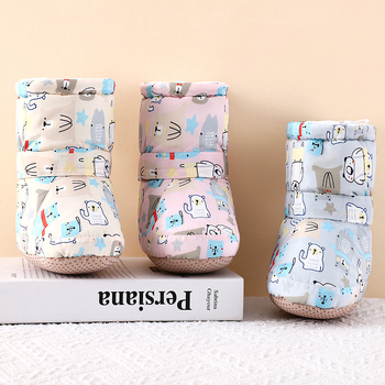 Snow Baby Pantofi pentru Bebe Unisex, Înălți, pentru 1-3 Ani, Partea Superioară din Bumbac, Talpă PVC