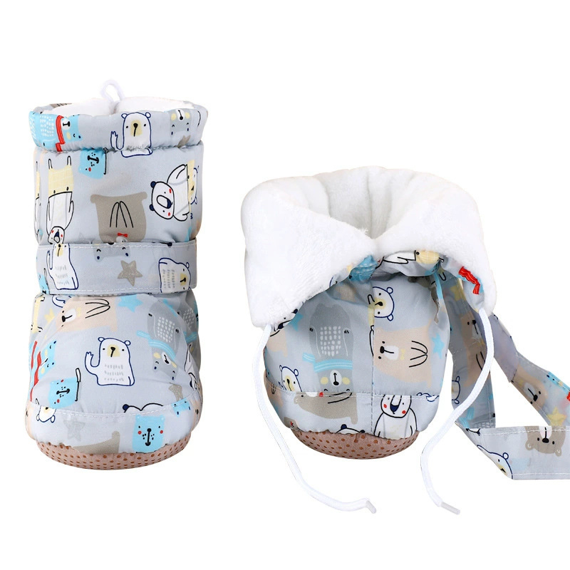 Snow Baby Pantofi pentru Bebe Unisex, Înălți, pentru 1-3 Ani, Partea Superioară din Bumbac, Talpă PVC