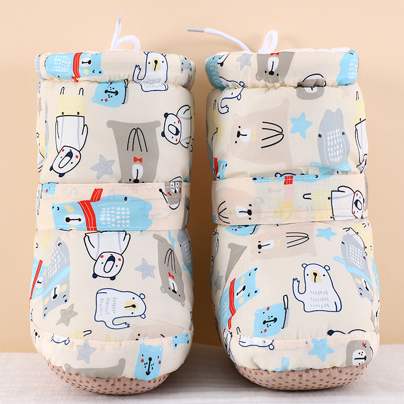 Snow Baby Pantofi pentru Bebe Unisex, Înălți, pentru 1-3 Ani, Partea Superioară din Bumbac, Talpă PVC