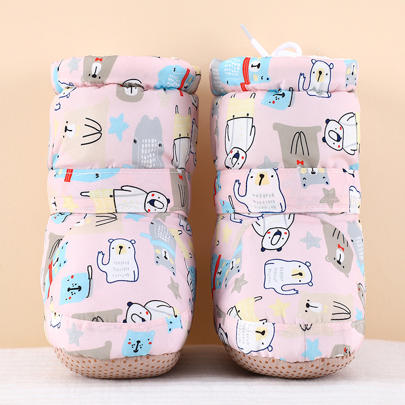 Snow Baby Pantofi pentru Bebe Unisex, Înălți, pentru 1-3 Ani, Partea Superioară din Bumbac, Talpă PVC