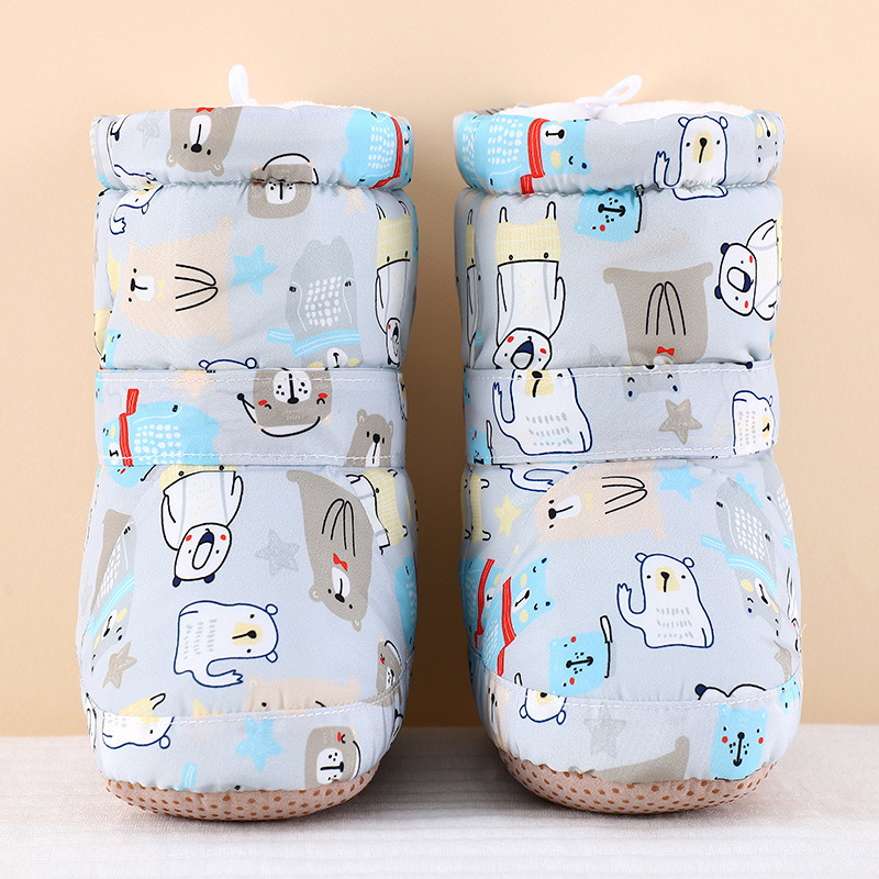 Snow Baby Pantofi pentru Bebe Unisex, Înălți, pentru 1-3 Ani, Partea Superioară din Bumbac, Talpă PVC