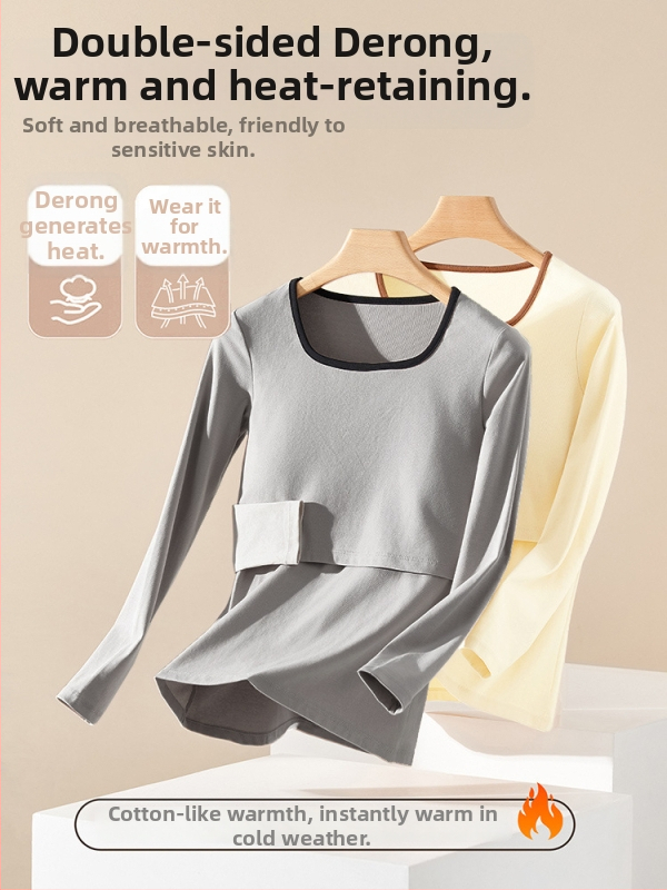 Grūtnieču naktsveļa komplekts rudens–ziema (augšdaļa un bikses) — garas piedurknes, poliesters 90–95%, bez krunciņām, ar noņemamiem krūšu spilventiņiem