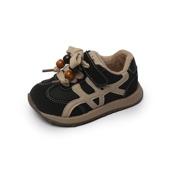 Dječje zimske tenisice za sport s toplom podlogom, kožni gornji dio, zatvaranje na Velcro, unisex