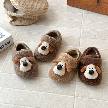 Slatke crtice štene u Birkenstock stilu, plišana podstava i mekana potplata, topli zimski cipele za djevojčice